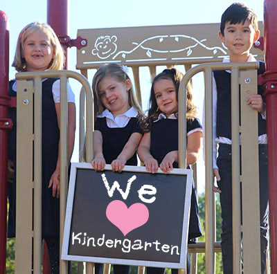 Image showing Kindergarten students saying they love Kindergarten