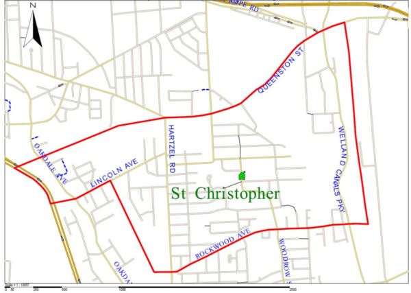 St Christopher boundary map