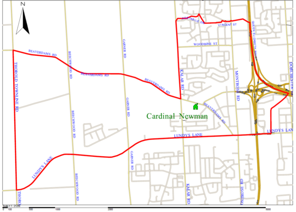 Cardinal Newman boundary map